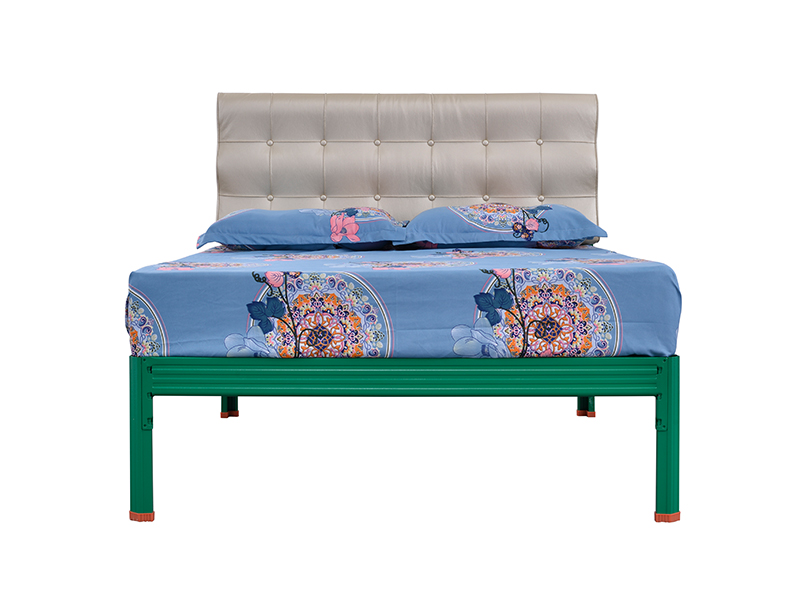 单人铁床 PU床头 公寓宿舍床 出租屋床